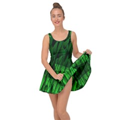 Fractal Rendering Background Green Inside Out Casual Dress by Pakrebo