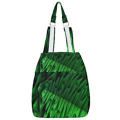 Fractal Rendering Background Green Center Zip Backpack