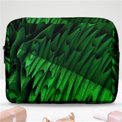 Fractal Rendering Background Green Make Up Pouch (large) by Pakrebo