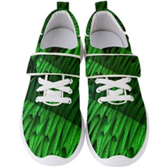 Fractal Rendering Background Green Men s Velcro Strap Shoes