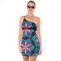 Ornament Digital Color Colorful One Soulder Bodycon Dress View1