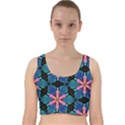 Ornament Digital Color Colorful Velvet Racer Back Crop Top View1