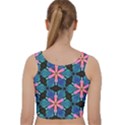 Ornament Digital Color Colorful Velvet Racer Back Crop Top View2