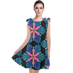 Ornament Digital Color Colorful Tie Up Tunic Dress by Pakrebo