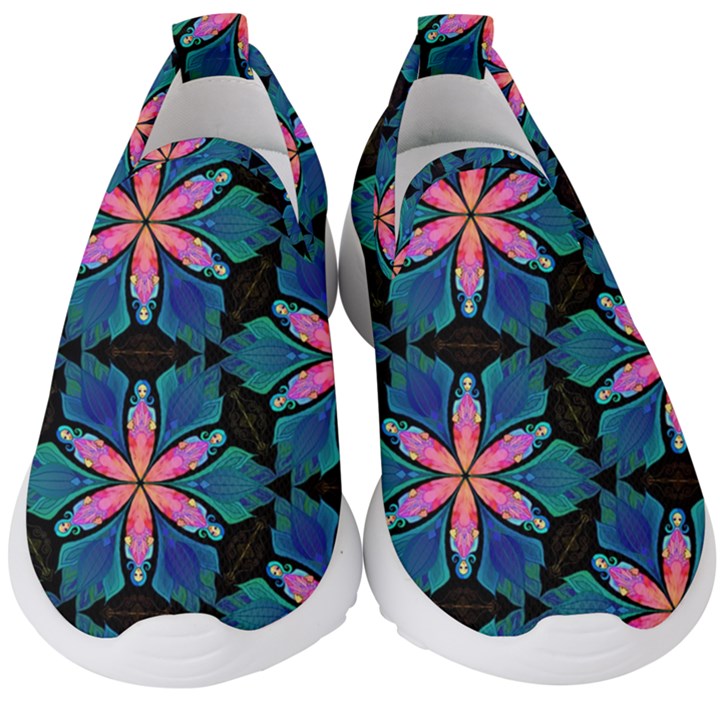 Ornament Digital Color Colorful Kids  Slip On Sneakers