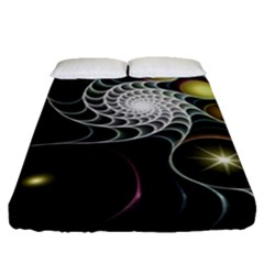 Fractal Bulbs Fantasy Curve Fitted Sheet (queen Size) by Pakrebo