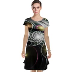 Fractal Bulbs Fantasy Curve Cap Sleeve Nightdress by Pakrebo