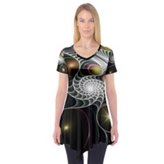 Fractal Bulbs Fantasy Curve Short Sleeve Tunic 