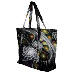 Fractal Bulbs Fantasy Curve Zip Up Canvas Bag by Pakrebo