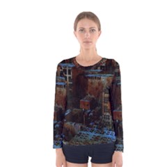 Building Ruins Old Industry Women s Long Sleeve Tee