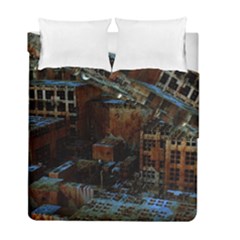 Building Ruins Old Industry Duvet Cover Double Side (full/ Double Size) by Pakrebo