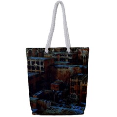 Building Ruins Old Industry Full Print Rope Handle Tote (small) by Pakrebo