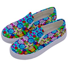 Ml 120 1 Kids  Canvas Slip Ons by ArtworkByPatrick