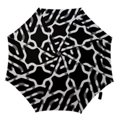 Giant Bold Dark Geometric Print Hook Handle Umbrellas (small)