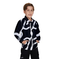 Giant Bold Dark Geometric Print Windbreaker (kids)