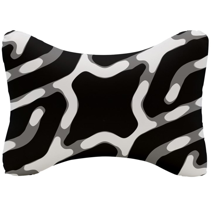 Giant Bold Dark Geometric Print Seat Head Rest Cushion