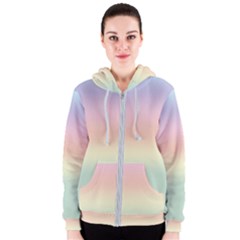 Balmy Pastel Seashore Women s Zipper Hoodie by retrotoomoderndesigns