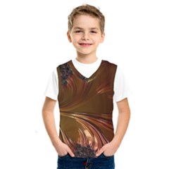 Fractal Copper Copper Color Leaf Kids  Sportswear by Pakrebo