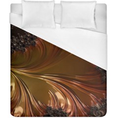 Fractal Copper Copper Color Leaf Duvet Cover (california King Size) by Pakrebo