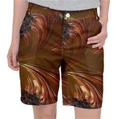 Fractal Copper Copper Color Leaf Pocket Shorts