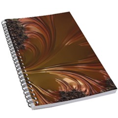 Fractal Copper Copper Color Leaf 5 5  X 8 5  Notebook