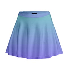 Turquoise Purple Dream Mini Flare Skirt by retrotoomoderndesigns