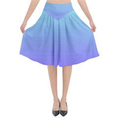 Turquoise Purple Dream Flared Midi Skirt by retrotoomoderndesigns