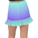 Turquoise Purple Dream Fishtail Mini Chiffon Skirt View2