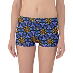 Blue Flowers Wallpaper Backgrounds Boyleg Bikini Bottoms by Pakrebo