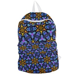 Blue Flowers Wallpaper Backgrounds Foldable Lightweight Backpack