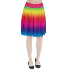 Neon Bright Rainbow Pleated Skirt by retrotoomoderndesigns