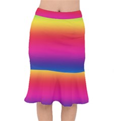 Neon Bright Rainbow Mermaid Skirt by retrotoomoderndesigns