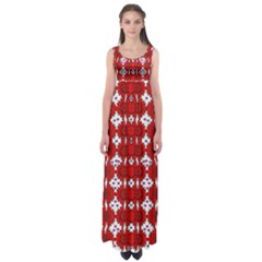 Happy Walls Of Flowers And Hearts Empire Waist Maxi Dress by pepitasart