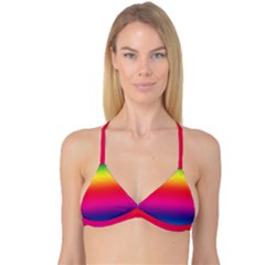 Neon Bright Rainbow Reversible Tri Bikini Top by retrotoomoderndesigns