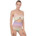 Balmy Pastel Seashore Scallop Top Cut Out Swimsuit View1