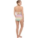 Balmy Pastel Seashore Scallop Top Cut Out Swimsuit View2