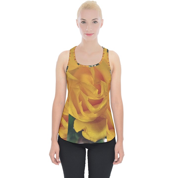 Yellow Rose Piece Up Tank Top