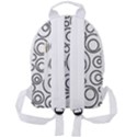 Abstract Black On White Circles Design White Mini Full Print Backpack View2