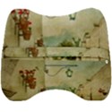 Vintage Grunge Print Arequipa Street, Peru Velour Head Support Cushion View2