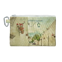 Vintage Grunge Print Arequipa Street, Peru Canvas Cosmetic Bag (large) by dflcprintsclothing