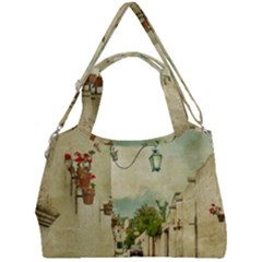 Vintage Grunge Print Arequipa Street, Peru Double Compartment Shoulder Bag by dflcprintsclothing