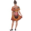 Wonderful Steampunk Easter Egg With Flowers Off Shoulder Velour Dress View2