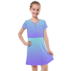 Turquoise Purple Dream Kids  Cross Web Dress