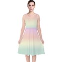 Balmy Pastel Seashore V-Neck Midi Sleeveless Dress  View1