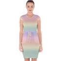 Balmy Pastel Seashore Capsleeve Drawstring Dress  View1