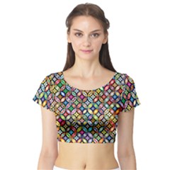 Ml 122 1 Short Sleeve Crop Top by ArtworkByPatrick