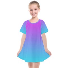 Fuschia Turquoise Dream Kids  Smock Dress