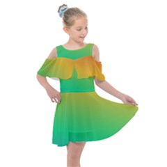 Sunburnt Splash Kids  Shoulder Cutout Chiffon Dress by retrotoomoderndesigns