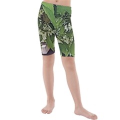 Garden Of The Phoenix  Kids  Mid Length Swim Shorts by Riverwoman