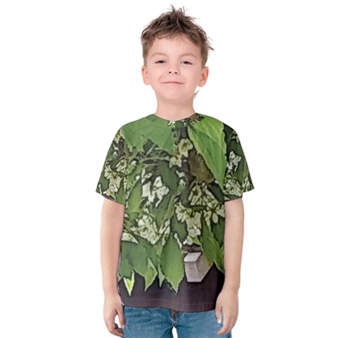 Garden Of The Phoenix  Kids  Cotton Tee by Riverwoman